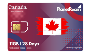 11GB | 28 Days | Canada SIM