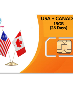 USA+CANADA SIM Card 15GB (28 Days)