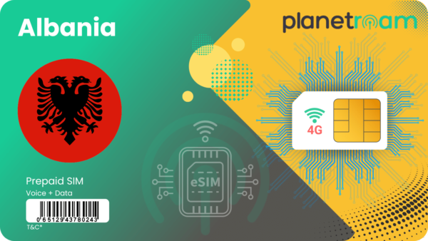 Albania Tourist SIM Card – International SIM with Data and Roaming